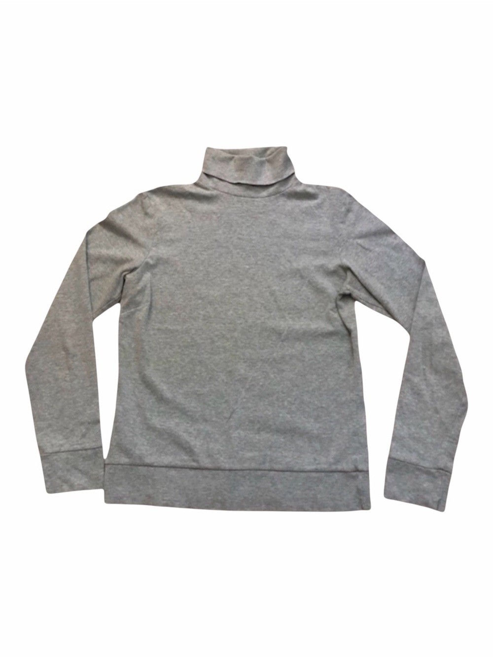 GAP Stretch Cotton Heather Gray Turtleneck Top Size Medium Long Sleeve